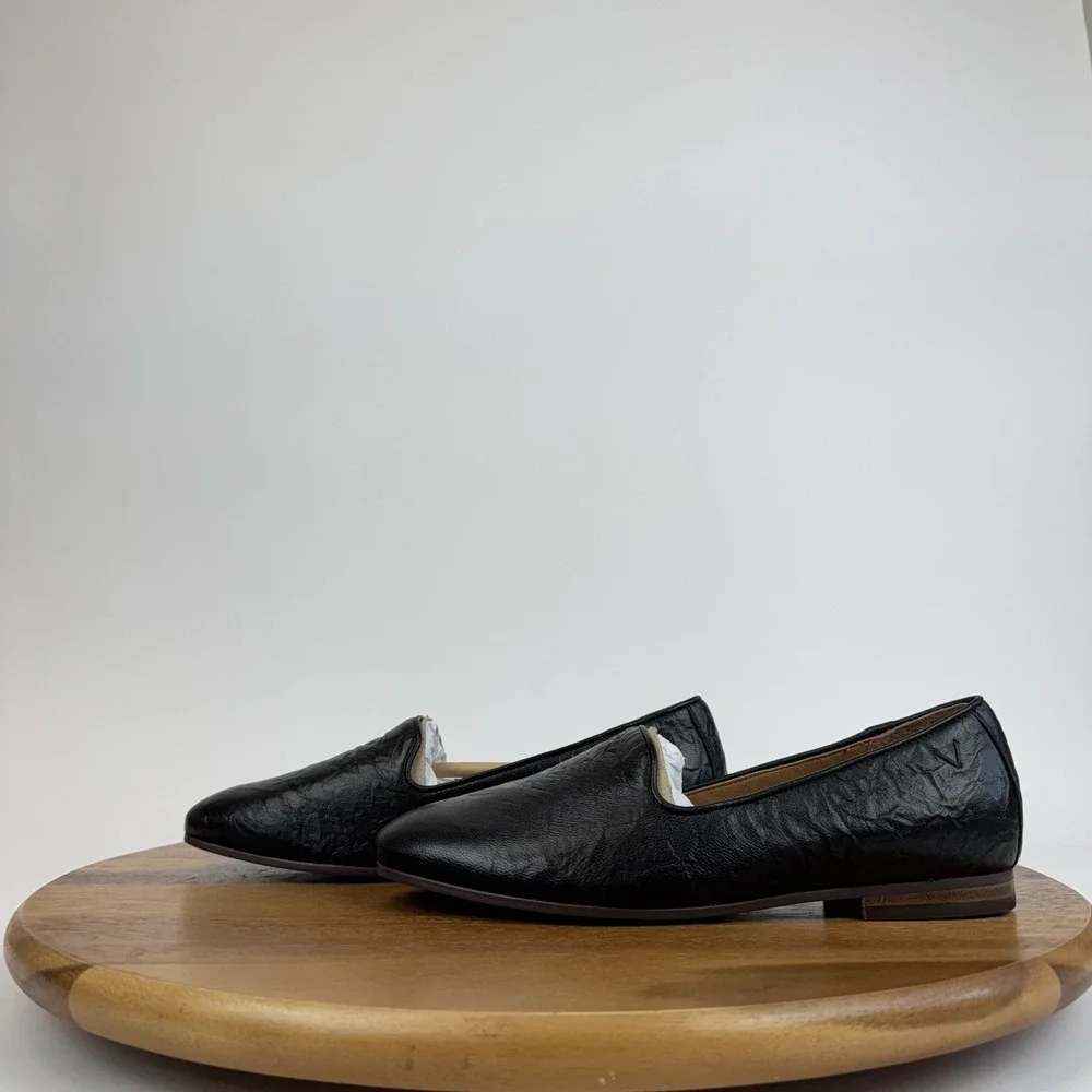 New Womens Vionic Willa II Black Soft Leather Comfort Casual Loafers Size 6 NWOB